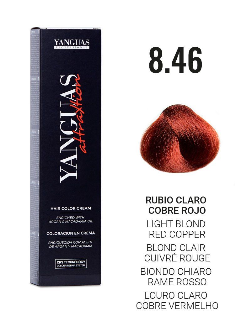 Rubio Claro Cobre Rojo Intenso 8.46