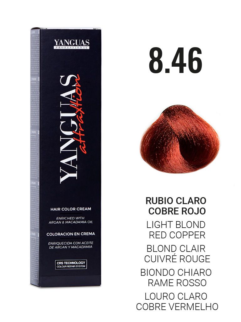 Rubio Claro Cobre Rojo Intenso 8